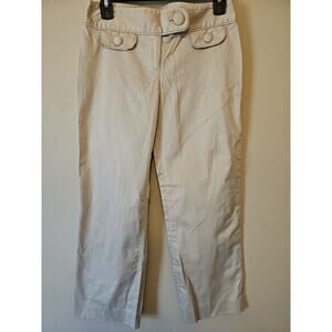 Ann Taylor‎ Signature Fit Cropped Fit Lower On Pants Khaki Size 0